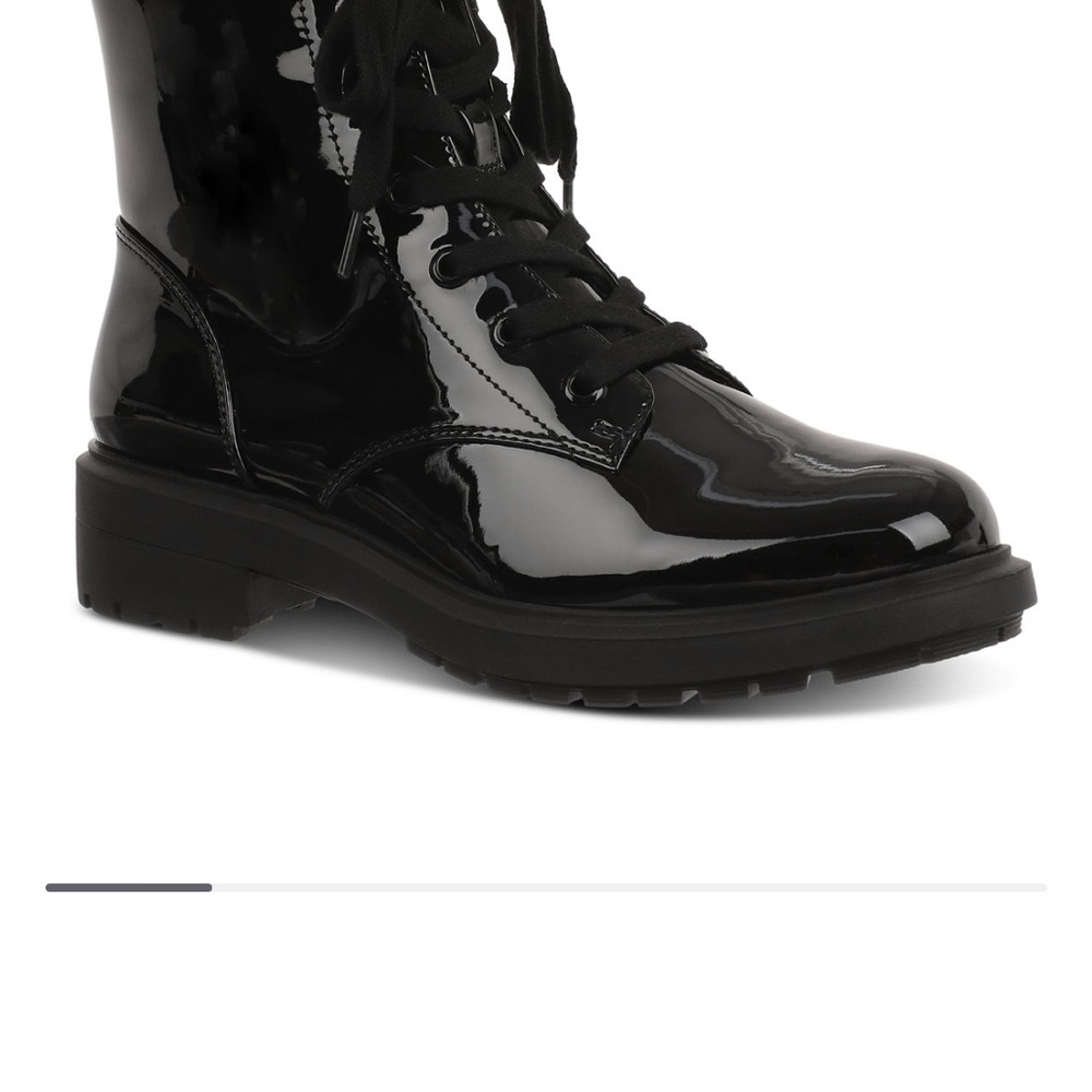 Black Patent Leather Women's Boots